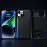 XAVREON battery case, front, camera and inside view
